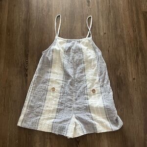 Rip Curl Blue and White Striped Jumpsuit